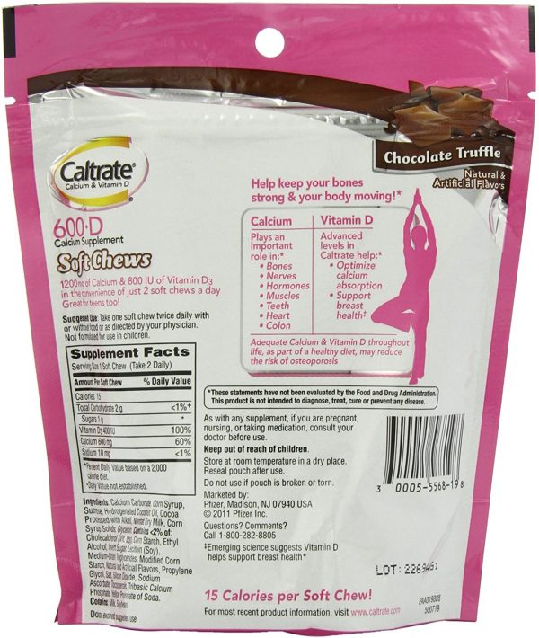 Bone Health 600+D3 Calcium Soft Chews Chocolate - Image 4